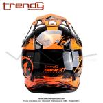 Casque Cross Noir / Orange - Trendy  T-902 MACH 1  - Taille XL