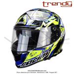 Casque Intgral - Double-cran - Bleu / Jaune - Trendy  T-602 SKIDDY   - Taille L