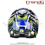 Casque Intgral - Double-cran - Bleu / Jaune - Trendy  T-602 SKIDDY   - Taille L