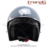 Casque Jet - cran solaire - Gris / Vert / Noir verni - Trendy  T-104 HERBY   - Taille XL