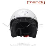 Casque Jet - cran solaire - Blanc / Bleu / Rouge verni - Trendy  T-104 HERBY   - Taille XL