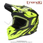 Casque Cross Noir / Jaune Fluo Mat - Trendy  T-903 LEAPER  - Taille M