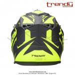 Casque Cross Noir / Jaune Fluo Mat - Trendy  T-903 LEAPER  - Taille M