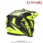 Casque Cross Noir / Jaune Fluo Mat - Trendy  T-903 LEAPER  - Taille M