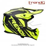 Casque Cross Noir / Jaune Fluo Mat - Trendy  T-903 LEAPER  - Taille M