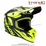 Casque Cross Noir / Jaune Fluo Mat - Trendy  T-903 LEAPER  - Taille L