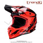 Casque Cross Noir / Rouge verni - Trendy  T-903 LEAPER  - Taille M