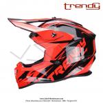 Casque Cross Noir / Rouge verni - Trendy  T-903 LEAPER  - Taille M