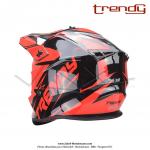 Casque Cross Noir / Rouge verni - Trendy  T-903 LEAPER  - Taille M
