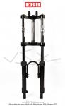 Fourche hydraulique aluminium EBR avec stabilisateurs Extra-fort + Rglage de tension des ressorts pour Mobylette Motobcane / MBK 51 / Peugeot 103