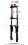 Fourche hydraulique aluminium EBR avec stabilisateurs Extra-fort + Rglage de tension des ressorts pour Mobylette Motobcane / MBK 51 / Peugeot 103