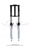 Fourche tlescopique Noire / Grise pour Mobylette MBK 51 Swing (...)