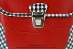 Sacoches Narbel N03 Rouge SoleX - Finitions  Vichy  Noir et Blanc - Fixation par crochets - pour SoleX Micron (la paire)