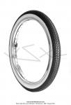 Pneu 2 1/4 x 18 (2.25-18)  flancs Blanc Pur  RAPIDO  VSX pour Mobylette Motobcane / MBK 88 / 85 / 89 / 881 / 92