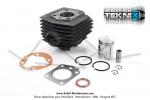 Cylindre / Piston (Kit) - 39 - 50cc - T4 (4 transferts) - Teknix - type Origine - pour Mobylette Motobcane / MBK 51 / 41 / 881 (AV10)