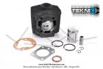 Cylindre / Piston (Kit) - 39 - 50cc - T4 (4 transferts) - Teknix - type Origine - pour Mobylette Motobcane / MBK 51 / 41 / 881 (AV10)