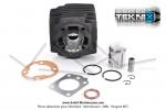 Cylindre / Piston (Kit) - 39 - 50cc - T4 (4 transferts) - Teknix - type Origine - pour Mobylette Motobcane / MBK 51 / 41 / 881 (AV10)