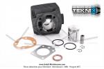 Cylindre / Piston (Kit) - 39 - 50cc - T4 (4 transferts) - Teknix - type Origine - pour Mobylette Motobcane / MBK 51 / 41 / 881 (AV10)