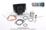 Cylindre / Piston (Kit) - 39 - 50cc - T4 (4 transferts) - Teknix - type Origine - pour Mobylette Motobcane / MBK 51 / 41 / 881 (AV10)