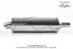 Cartouche (Silencieux) d'chappement type  Ninja  G2 Carte Noire - Lg.180mm - 60mm - Aluminium poli