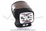 Bulle / Tte de fourche avec double-optique de phare - Noire - Adaptable sur Peugeot 103 / Mobylette MBK 51