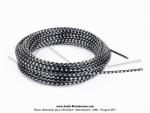 Gaine de frein - de starter - d'acclrateur - de dcompresseur - 5mm - Couleur Damier Noir et Chrome paillet (le mtre)
