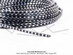Gaine de frein - de starter - d'acclrateur - de dcompresseur - 5mm - Couleur Damier Noir et Chrome paillet (le mtre)