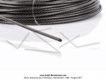 Gaine de frein - de starter - d'acclrateur - de dcompresseur - 5mm (pour cbles 15/10 max) - Tresse / Tflonne - Couleur Noire / Dore (le mtre)
