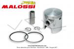 Piston complet Malossi - 45,5mm - 70cc - Lettre C - axe de 13mm -  2 segments chroms pour kits Malossi pour Mobylettes Motobcane / MBK 51 (AV10)