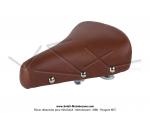 Selle marron avec 2 ressorts chroms - adaptable sur vlos / VloSoleX / Mobylettes