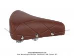 Selle marron avec 2 ressorts chroms - adaptable sur vlos / VloSoleX / Mobylettes