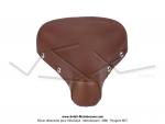 Selle marron avec 2 ressorts chroms - adaptable sur vlos / VloSoleX / Mobylettes