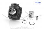 Cylindre / Piston  bride - sans filetage - Transval - pour Peugeot 103 SP / MVL / VOGUE / RCX / SPX (...)