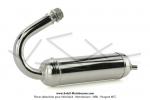 Pot d'chappement - Chrom - type origine Long - pour Mobylette Motobcane / MBK 51 (Article non homologu / Interdit sur voie publique / Rserv  un usage comptition sur voie prive telle que circuit)