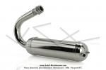 Pot d'chappement - Chrom - type origine Long - pour Mobylette Motobcane / MBK 51 (Article non homologu / Interdit sur voie publique / Rserv  un usage comptition sur voie prive telle que circuit)