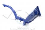 Cadre Bleu Mtallis brillant - Standard EXPORT - rservoir 3,7 litres - pour Peugeot 103 SP / MVL lectronique