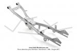 Bras oscillant long Gris - version  Export  - plaque d'appui de ressort soude - pour Peugeot 103 SP / MV / MVL (...)