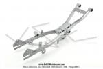 Bras oscillant long Gris - version  Export  - plaque d'appui de ressort soude - pour Peugeot 103 SP / MV / MVL (...)