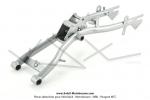 Bras oscillant long Gris - version  Export  - plaque d'appui de ressort soude - pour Peugeot 103 SP / MV / MVL (...)