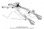 Bras oscillant long Gris - version  Export  - plaque d'appui de ressort soude - pour Peugeot 103 SP / MV / MVL (...)