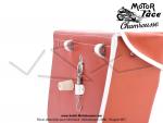 Sacoches  Chamrousse  C01 Chaudron  1298v2  - Finitions blanches - Fixation par sangles cuirs - pour Mobylette Motobcane AV89 / SP50 / SPR (la paire)