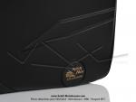 Sacoches  Chamrousse  C03 Noires - Finitions noires - Fixation par sangles cuirs - pour Mobylette Motobcane / MBK / Peugeot (tous modles) (la paire)