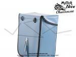 Sacoches  Chamrousse  C03 Bleu Motobcane  1345  - Finitions noires - Fixation par sangles cuirs - Spciales pour Mobylette Motobcane / MBK / Peugeot (tous modles) (la paire)