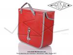 Sacoches  Prosac  P01 Rouges SoleX  02  - Finitions  liserets Gris clair - Coins Rouges - Fixation  crochets - Spciales pour VloSoleX 3800 Luxe Rouge (la paire)