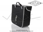 Sacoches P01 Noires - Finitions Vichy - Fixation  crochets -  Prosac  - Spciales VloSoleX (la paire)