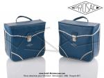 Sacoches Prosac P01 Bleu SoleX  06  - Finitions  Vichy - Fixation  crochets -  Prosac  - Spciales VloSoleX (la paire)