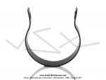 Collier de pot d'chappement - Noir - pour Peugeot 101 / 102 / 103 / 104 (livr sans la vis)