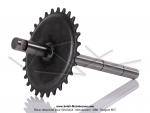 Axe de pdalier - Plein - pour Mobylettes Motobcane / MBK 51