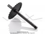 Axe de pdalier - Plein - pour Mobylettes Motobcane / MBK 51