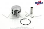 Piston complet VERTEX - 46mm - 70cc - Lettre C - axe de 12mm -  1 segment  L  pour kits Gilardoni pour Peugeot 103